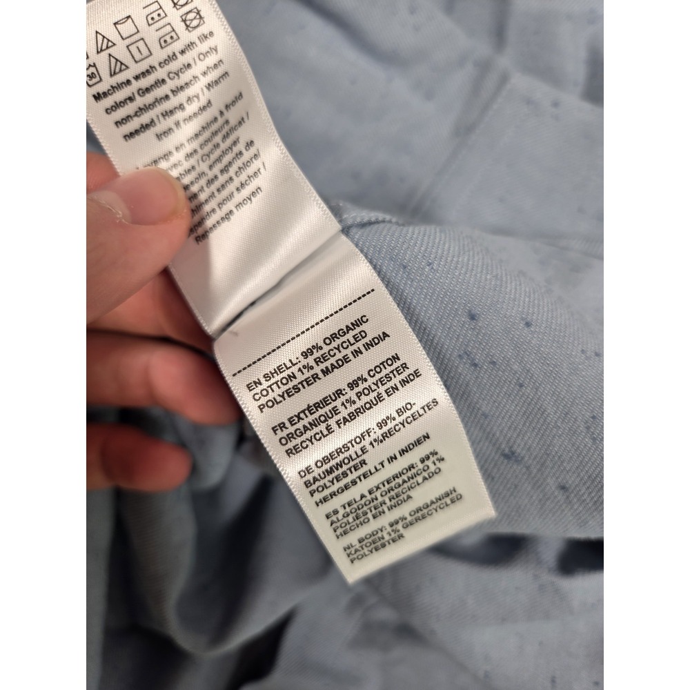 New Untuckit Shirt Mens XXL 2XL Slim Fit Chambray Neps Light Blue - Picture 9 of 9